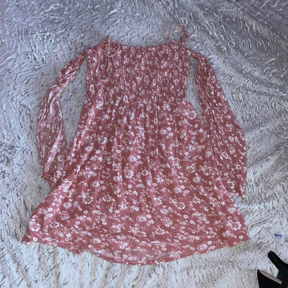Rue 21 off the shoulder pink floral dress
